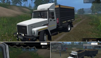ГАЗ САЗ-35071 и прицеп v2.1 для Farming Simulator 2015