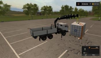 Мод грузовик КАМАЗ-55102 МАНИПУЛЯТОР V1.2 для Farming Simulator 2015