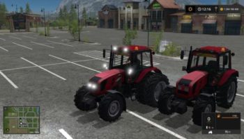 Мод трактор Беларус 1220 МТЗ красный v2.0 для Farming Simulator 2015